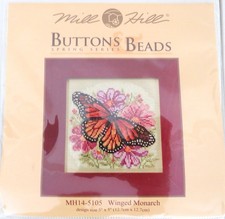 Mill Hill Buttons & Beads Spring Series Cross Stitch Bead Kit ~ "Winged Monarch"