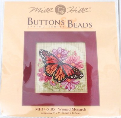 Mill Hill Buttons & Beads Spring Series Cross Stitch Bead Kit ~ ''Winged Monarch''