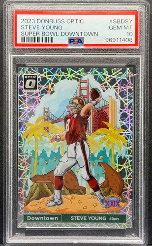 Steve Young #3 2023 Panini Donruss Optic Super Bowl Downtown card