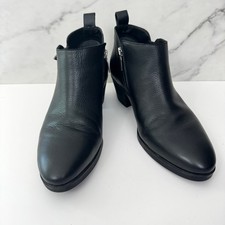 Vionic Womens Cicely Ankle Boot Bootie Size 9 Waterproof Leather Neutral Black