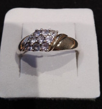 Sterling Silver and Tanzanite  diamond shaped band ring. Price Drop.