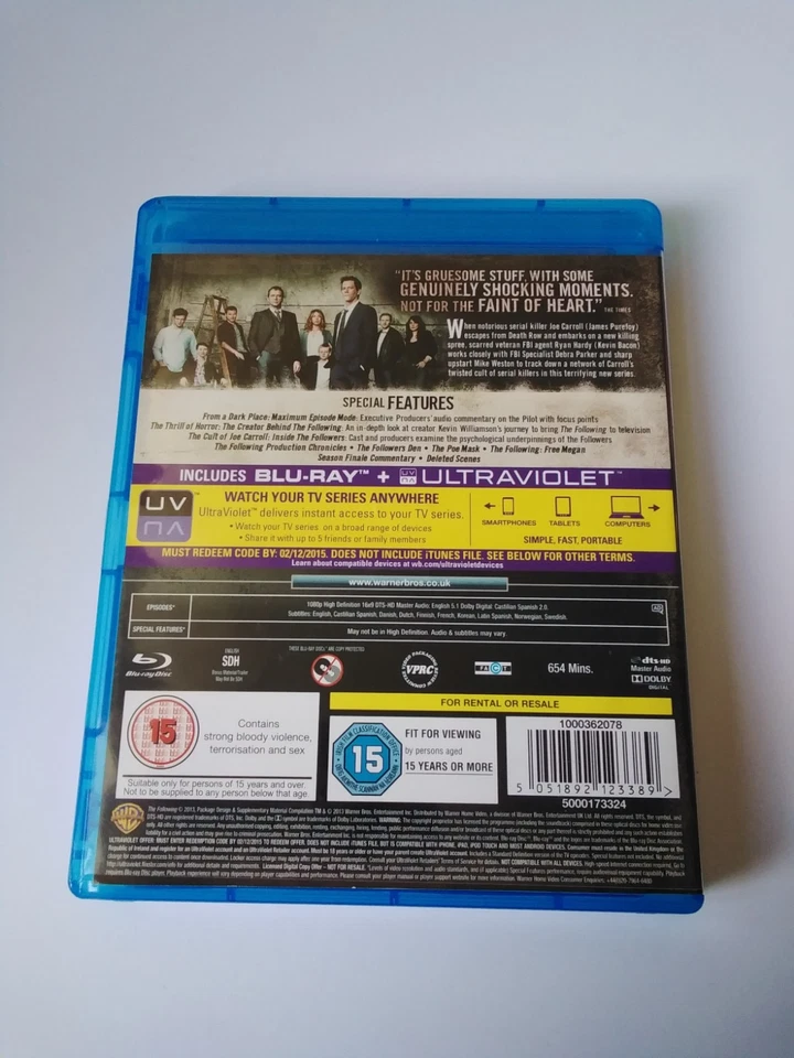 The Following - Series 1 - Complete (Blu-ray, 2013) - Image 2 of 2