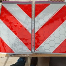 Warnflagge Warnflaggen Ladebordwand im Satz Heckmarkierung inkl. Halter