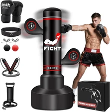 Upgraded Heavy Freestanding Punching Bag for Adults Teens, 70” Standing Punching