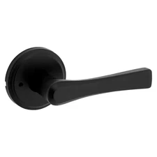 Katella Matte Black Privacy Bed/Bath Door Handle with Microban