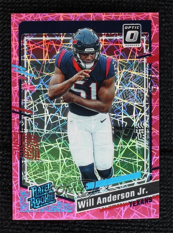2023 Donruss Optic Rated Pink Velocity Prizm 50/79 Will Anderson Rookie RC 11ds