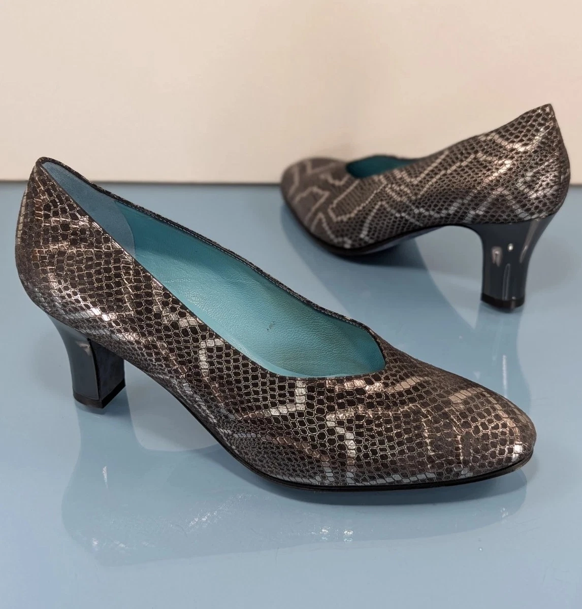 No.22 Thierry Rabotin Flair Brown Stretch Fabric Block Heel Pumps Size 39 Thierry Rabotin Women main image 3