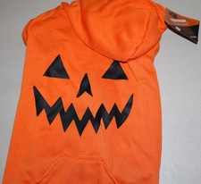 Halloween Pumpkin Hoodie Dog Costume Size Large