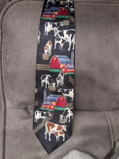 Cows,& Red Barnes - Steven Harris Hand Made New Mens Tie Cows And Red Barn