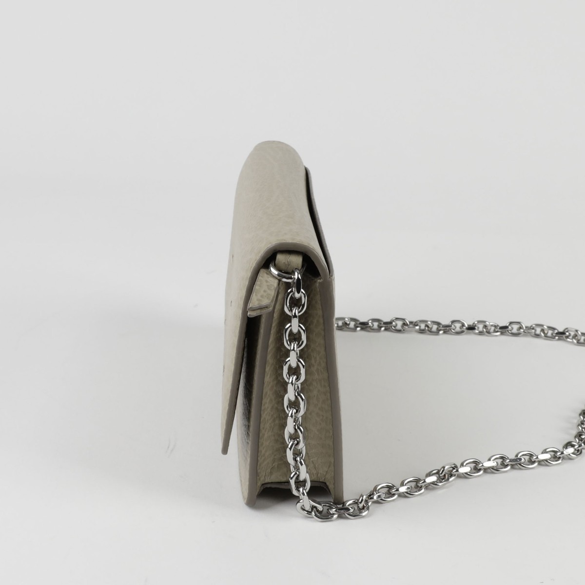 Wallet body bag／ミニポーチ付／silver Maison Margiela S56UI0147 Stitch Chain Wallet Crossbody Bag