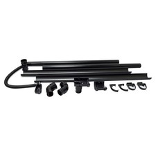 Shed Guttering Kit 76mm Black Rainwater Diverter Set 14pc Mini Gutter System