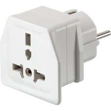 UK to Europe Travel Adaptor Plug Adapter Earthed France Spain Germany Poland