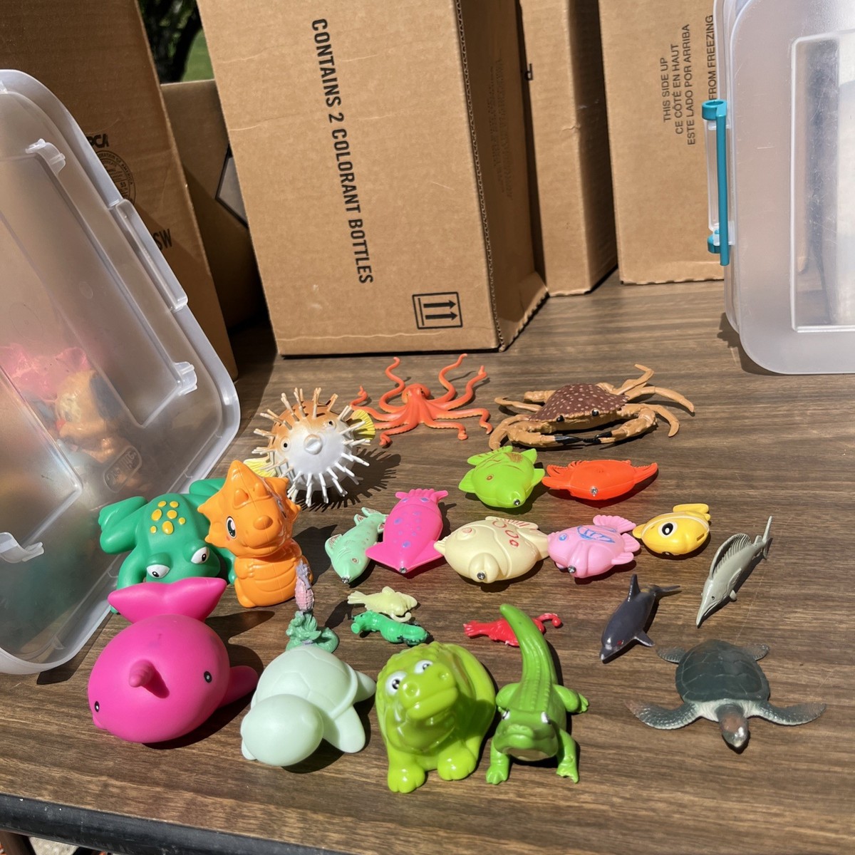 Sea Creatures Ocean Animals Mixed Lot of 22 Plastic, Rubber B62 | eBay