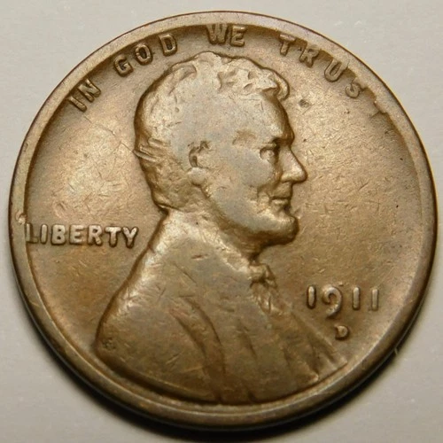1911 D Lincoln Wheat Cent Penny VG-F  "Actual Coin Pictured"