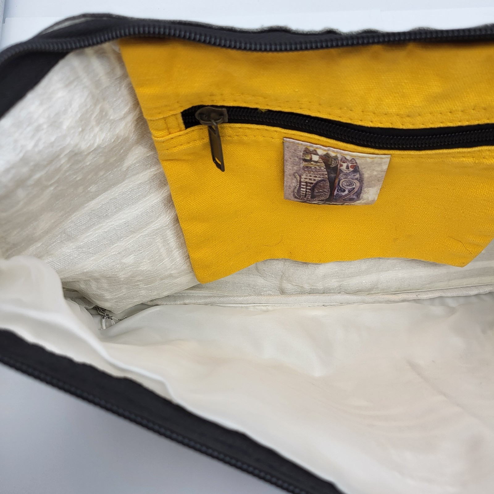 Dog Tails Patchwork Laurel Burch Boho Canvas Purs… - image 7