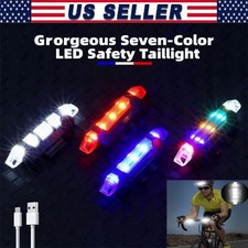 Bike Tail Light Bicycle Rechargeable USB 5 LED Safety Rear Lamp Flashing Wraning