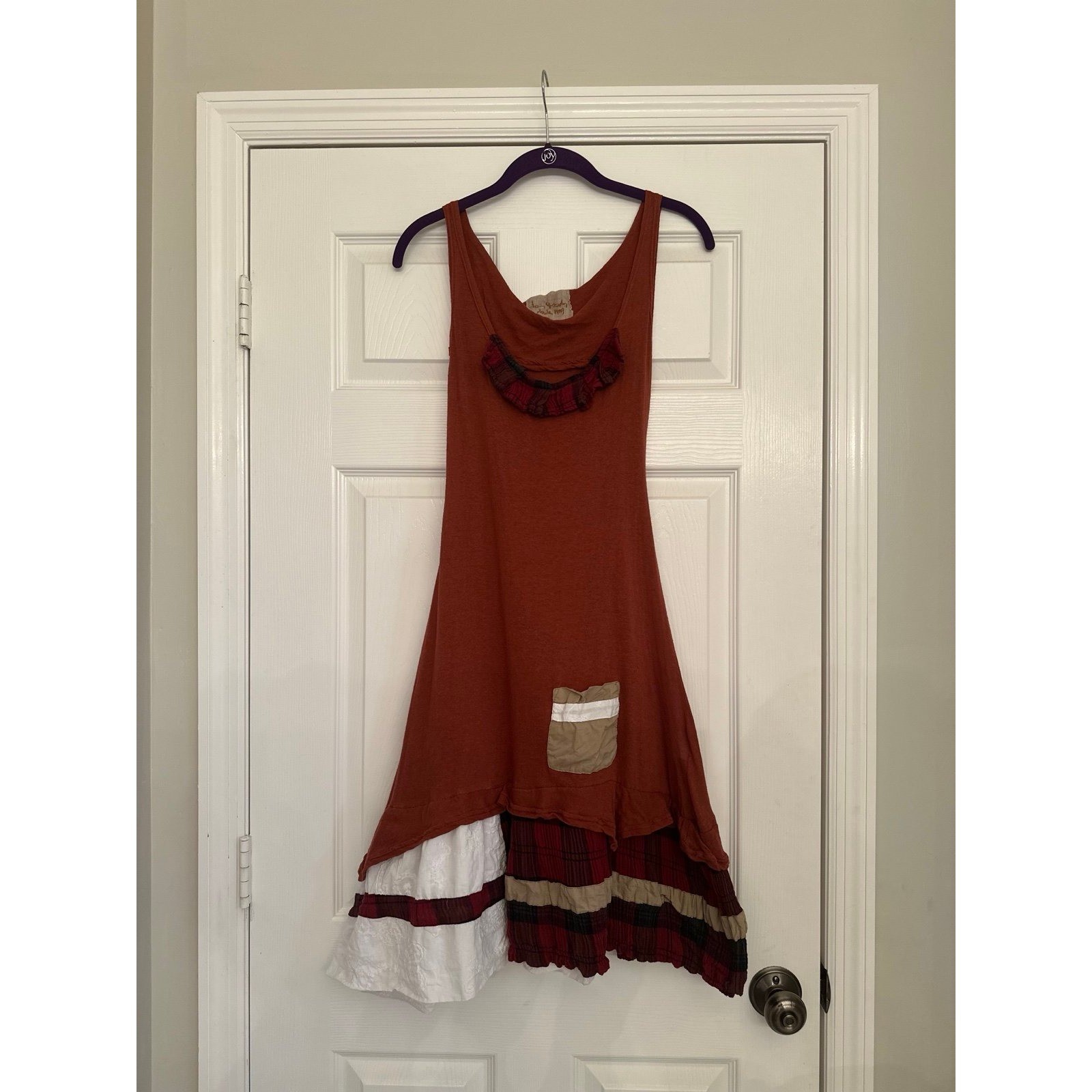 Ian Mosh 1989 Mixed Print Patchwork Embroidered D… - image 6