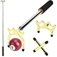 AccEncyc Retractable Billiards Cue Bridge Snooker Pool Bridge Stick Retractab...