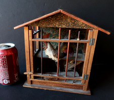 Poulailler Sonore au Coq Jouet Mecanique 1910 Wood Rooster Coop Germany (#7)