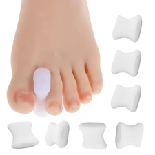 Lusofie 12 Pack Gel Toe Separators White Bunion Toe Spacers, Toes Separators for