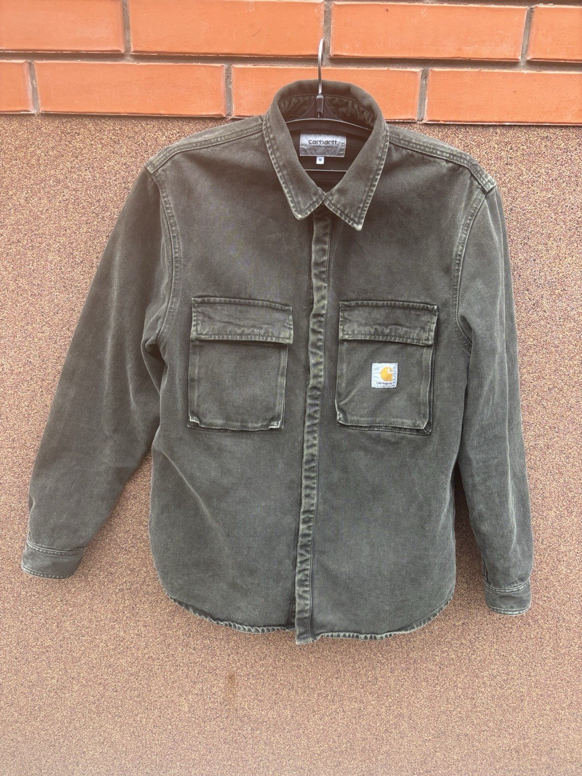 CAMISA CHAQUETA CARHARTT WIP MONTEREY AZUL PIEDRA LAVADA MEDIANA, JEANS SOBRECAMISA