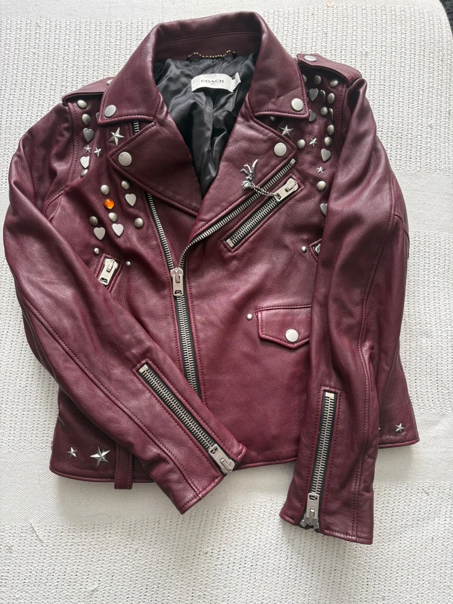 studded leather jacket products for sale | eBay