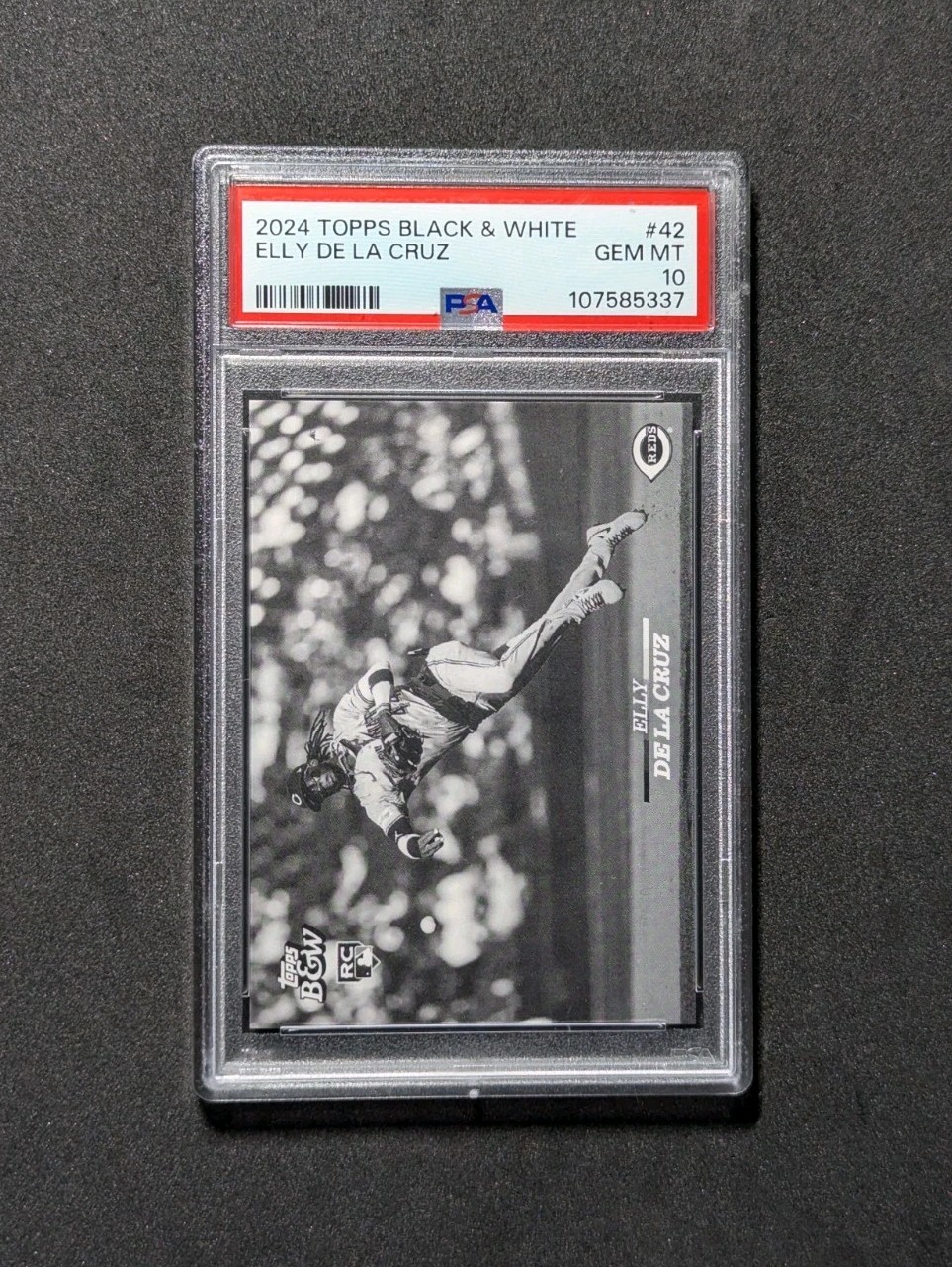 2024 Topps Black & White Elly De La Cruz Rookie PSA 10 view 1