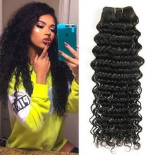 Deep Wave Bundles Human Hair 100 Brazilian virgin human hair bundle,double weft