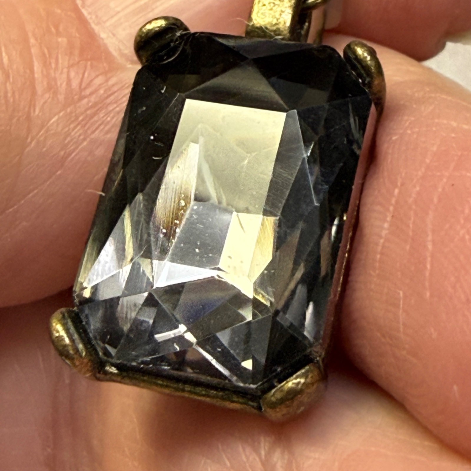 Vintage-Style Black Crystal Rectangular Dangle Ea… - image 15