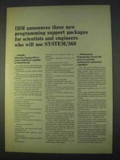 1965 IBM System/360 Ad - Programming Support Packages
