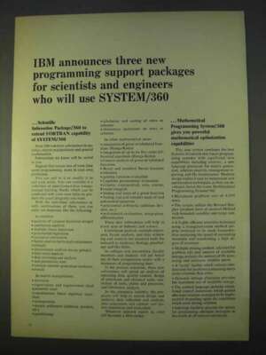 1965 IBM System/360 Ad - Programming Support Packages