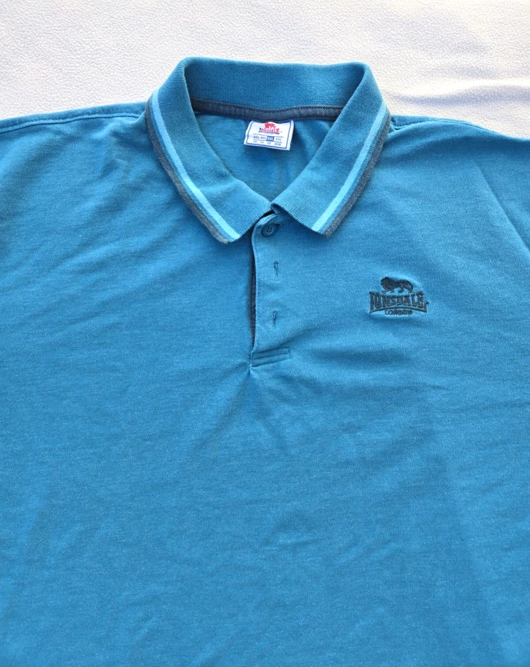 Lonsdale London Mens Short Sleeve Polo Shirt 4XL Green - Image 3 of 4