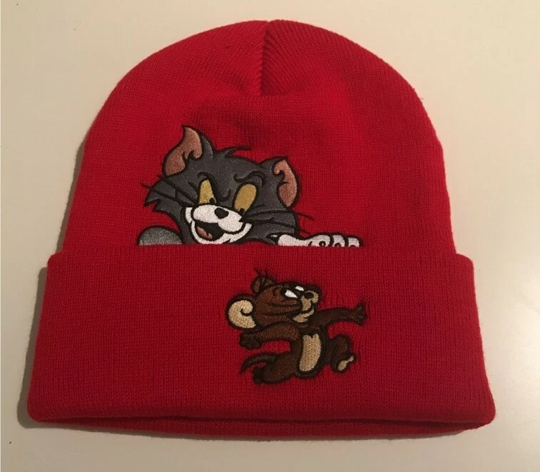 FW16 Supreme Tom & Jerry red beanie Hat