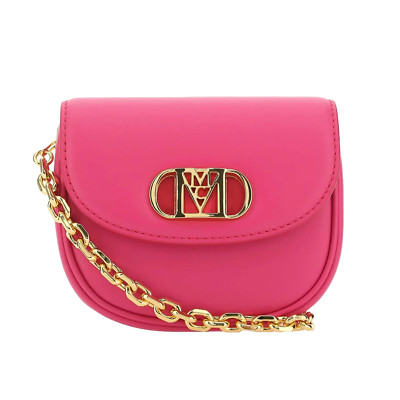 MCM Mode Travia Pink Leather Crossbody Shoulder Bag (0214
