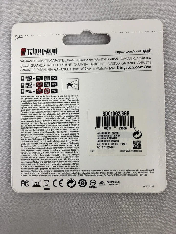 Kingston 8GB Micro SD Adapter HC1 Class 10-SDC10G2/8GB - Image 2 of 2