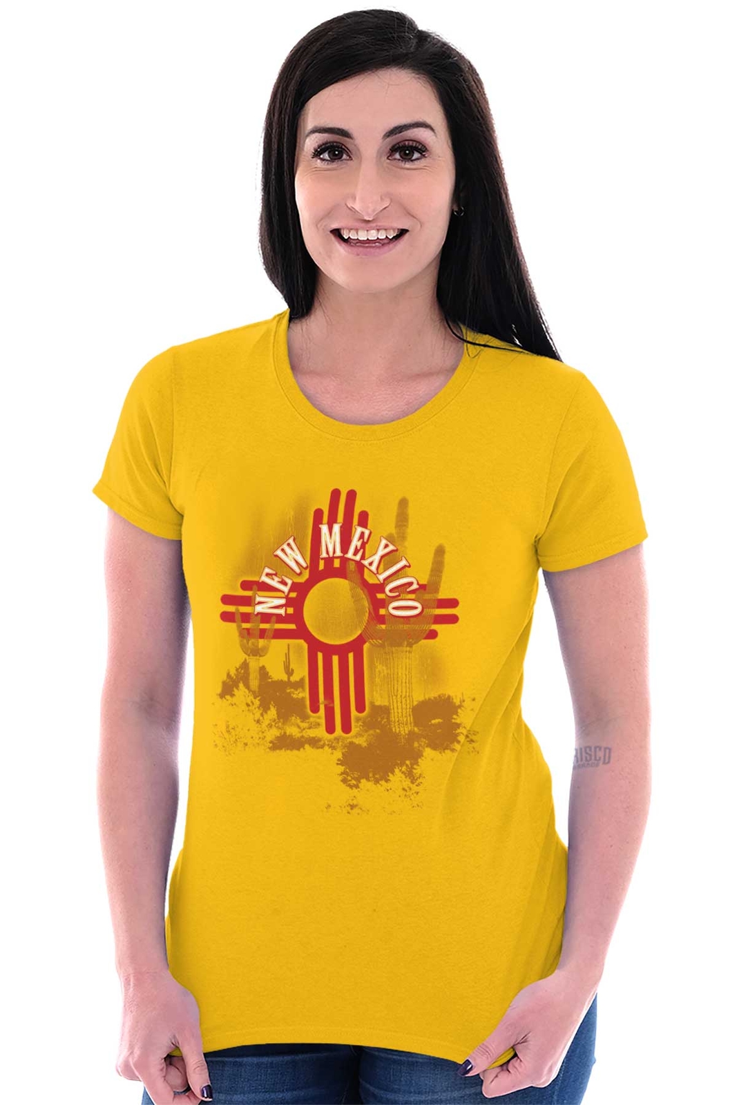 New Mexico Native American Zia Sun Souvenir Graphic T Shirts for Women