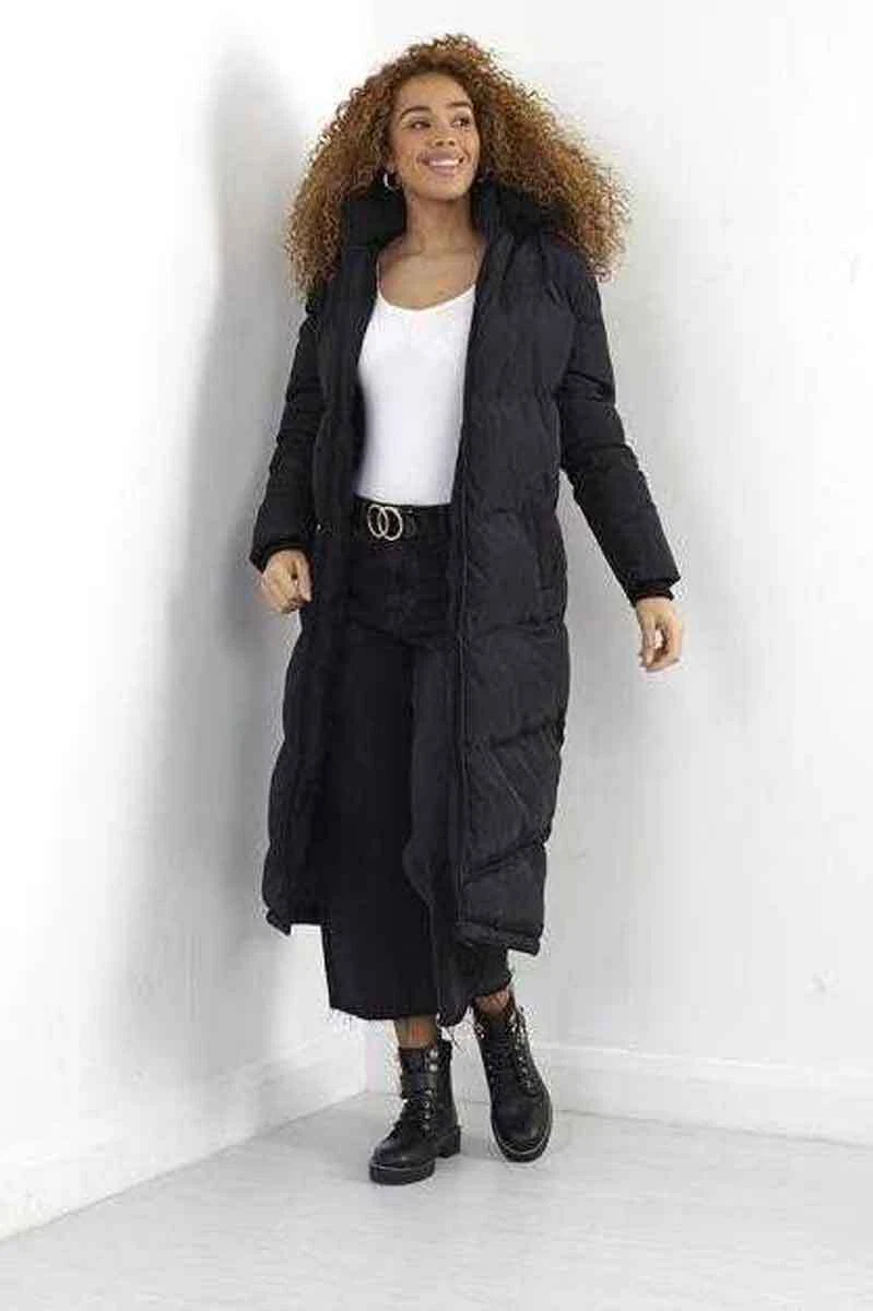 Womens Brave Soul Marcella Bubble Padded Hooded Long Winter Puffer Jacket  Coat | eBay