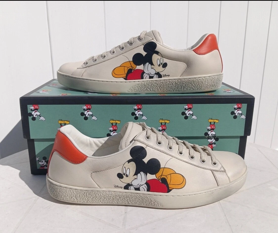 Disney x Gucci Ace Low Mickey Mouse - Ivory for sale | eBay