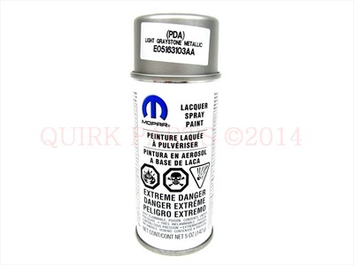 Jeep Dodge Chrysler PDA LIGHT GRAYSTONE METALLIC TOUCH UP SPRAY PAINT 5 ...