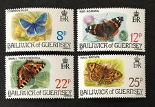 GUERNSEY 1981 MNH BUTTERFLIES SET - FREE UK P&P