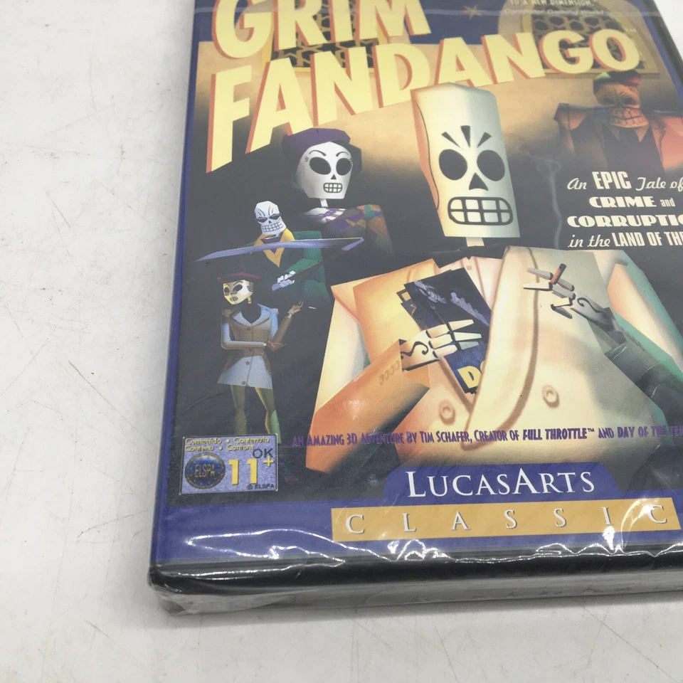 Vtg Grim Fandango PC Game New SEALED Windows 95/98 Lucas Arts Video Game - Image 2 of 4