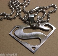 Retro Style SUPERMAN insignia S Shield PENDANT comes with 19" chain