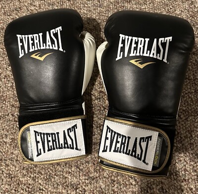 Everlast Powerlock 2R Training Gloves Color White/Gold 14 Ounces
