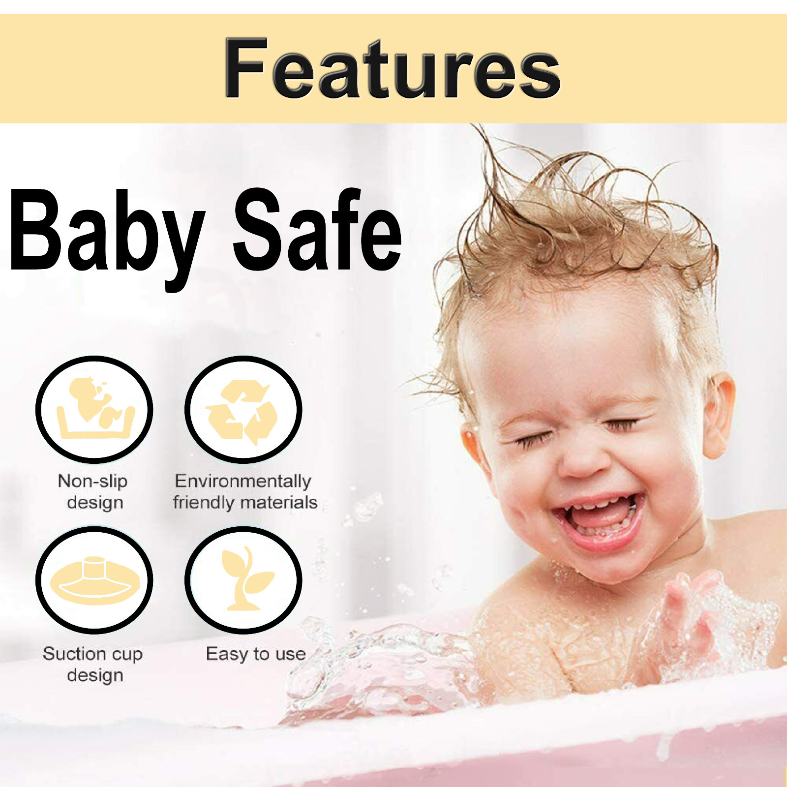Non Slip Baby Bath Mat Baby Bath Pad Anti Slip Baby Bath Mat Childs