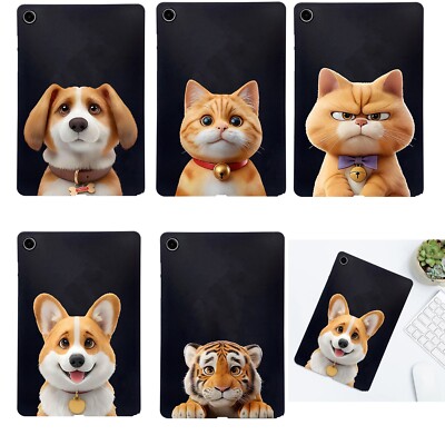For Samsung Galaxy Tab A7/А8/A9/S6/S7/S8/S9/S10 Cool Dog Cat Case Tablet Cover