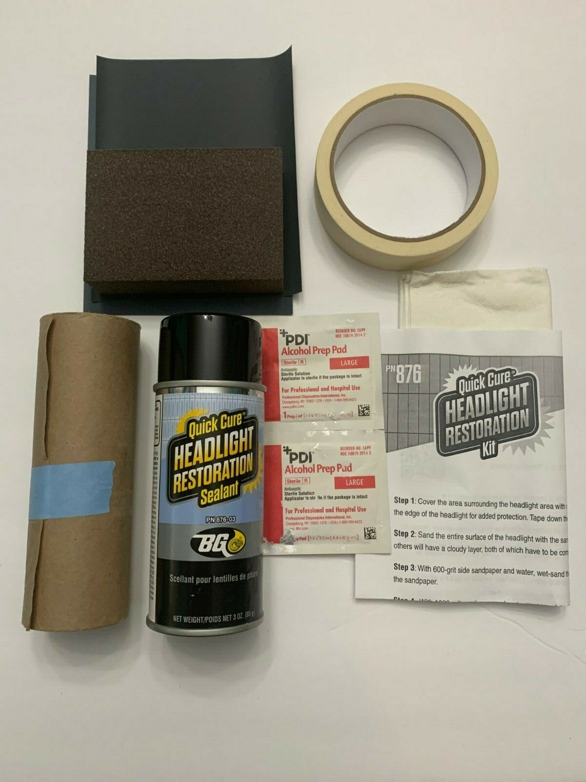 BG 876 Headlight Restoration Kit eBay