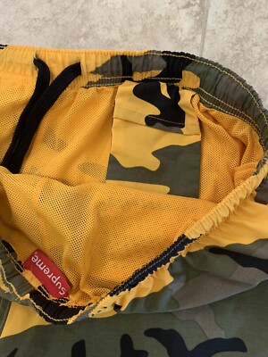 Supreme Warm Up Pants Camo Yellow FW 2017 Brooklyn Box Logo XL