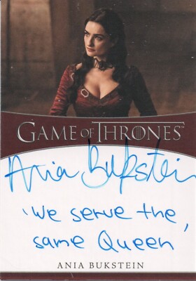 Game of Thrones Iron Anniversary 1, Ania Bukstein Aufschrift (C) Autogrammkarte