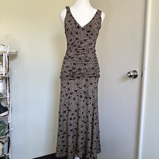 witchery vintage floral midi dress 8 made in australia