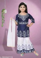 Indian Traditional Girls Festive Party Kurta Pallazo Without Dupatta set